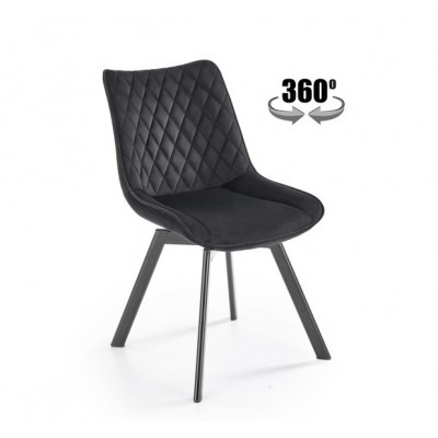 Стул HALMAR K520 черный/черный, поворотный